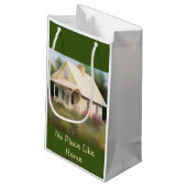 Hauswärmung im Weißen Haus Kleine Geschenktüte (Rückseite Schrägansicht)