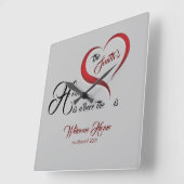 Hauswärmung Quadratische Wanduhr (Winkel)