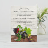 Hauswärmung Wein Verkostung Party Einladung (Stehend Vorderseite)