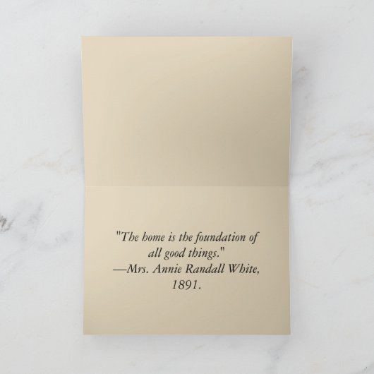 Hauswartungskarte - Viktorianisches Zitat im Inner Dankeskarte (Innenseite)