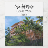 Hauswein Zuhause Foto Weinetikett (Einzelnes Label)