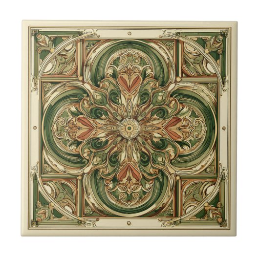 Haut Art Nouveau Fliese (Vorderseite)
