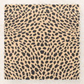 Haut-Geparddekor Glasuntersetzer (Vorderseite)