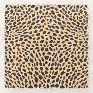 Haut-Geparddekor Glasuntersetzer