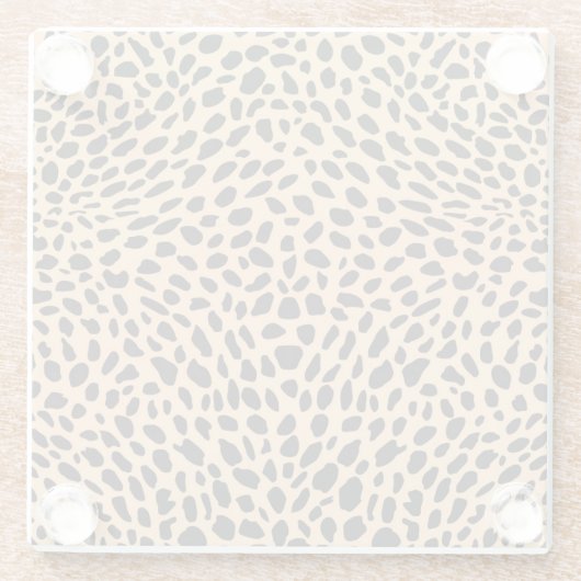 Haut-Geparddekor Glasuntersetzer (Rückseite)