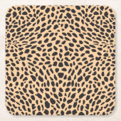 Haut-Geparddekor Rechteckiger Pappuntersetzer (Vorderseite)