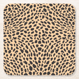 Haut-Geparddekor Rechteckiger Pappuntersetzer