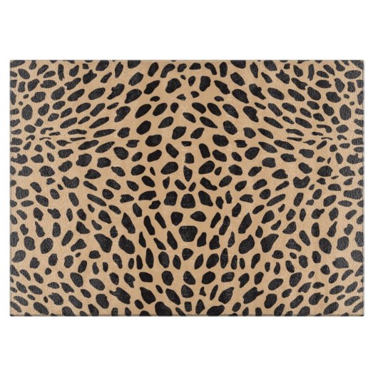 Haut-Geparddekor Schneidebrett (Vorderseite)