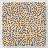 Haut-Geparddekor Steinuntersetzer (Vorderseite)