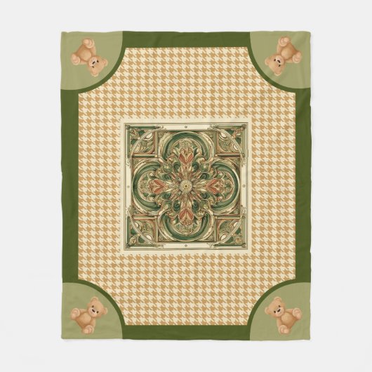 Haut Houndstooth, Fleecedecke (Vorderseite)