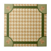 Haut Houndstooth with Teddy Bear, Fliese (Vorderseite)