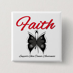 Haut-Krebs-Glauben-Schmetterlings-Band Button