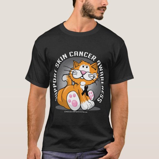 Haut-Krebs-Katze T-Shirt (Vorderseite)