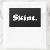 Haut. Rechteckiger Aufkleber (Tasche)