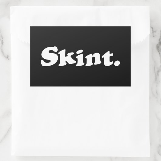 Haut. Rechteckiger Aufkleber (Tasche)