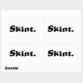 Haut. Rechteckiger Aufkleber (Blatt)