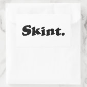 Haut. Rechteckiger Aufkleber (Tasche)