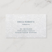 Haut-Sorgfalt-eleganter staubiger blauer Visitenkarte (Rückseite)