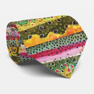 Haut von drei schönen Forellen Krawatte