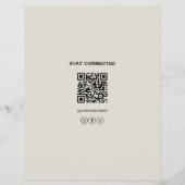 Hautarzt-Logo QR Neutral Beige Flyer (Hinten)