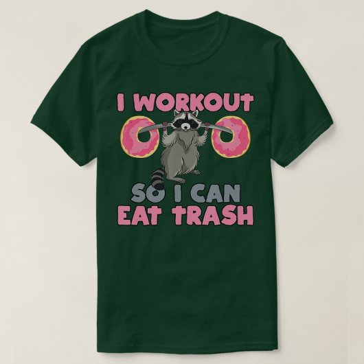 Hautausschlag Ess Racoon Funny Gym Swole Rat Weigh T-Shirt (Design vorne)