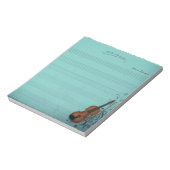 Haute Bohème Turquoise Violin Teile & Übungen Notizblock (Rotiert)