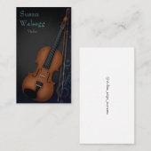 Haute Bohème Violinist Black Visitenkarte (Vorne/Hinten)