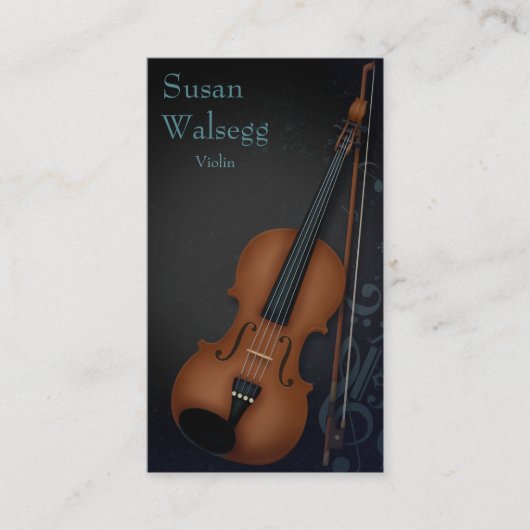 Haute Bohème Violinist Black Visitenkarte (Vorderseite)