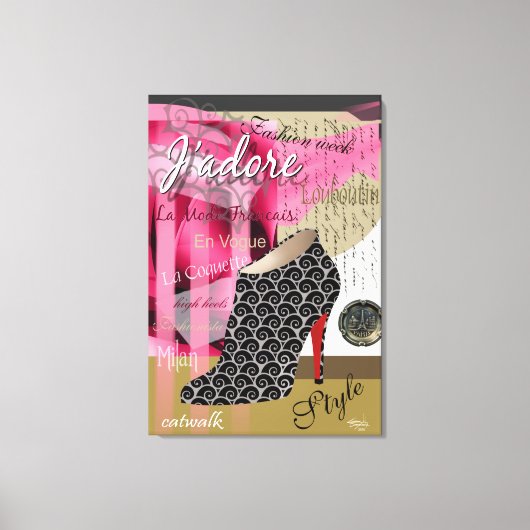 Haute Couture Abstrakt Shoe Art 26 x 38 Leinwanddruck (Vorderseite)