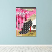 Haute Couture Abstrakt Shoe Art 26 x 38 Leinwanddruck (Insitu (Holzboden))