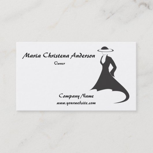 Haute Couture Business Card Visitenkarte (Vorderseite)