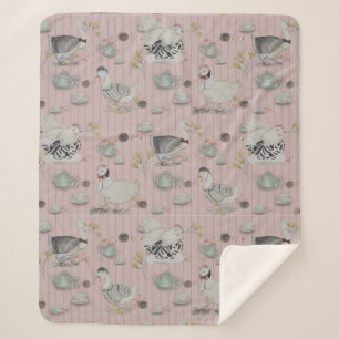 Haute Couture Chicken Print Sherpadecke