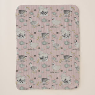 Haute Couture Chicken Print Sherpadecke
