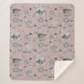 Haute Couture Chicken Print Sherpadecke (Vorderseite)