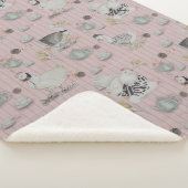 Haute Couture Chicken Print Sherpadecke (3/4)