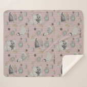 Haute Couture Chicken Print Sherpadecke (Vorderseite (Horizontal))