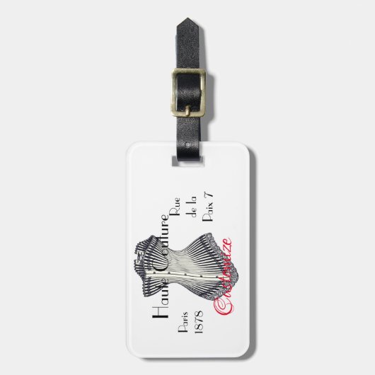 Haute Couture Corset Thunder_Cove Gepäckanhänger (Vorderseite vertikal)