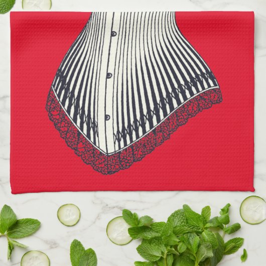 Haute Couture Corset Thunder_Cove Kitchen bis Geschirrtuch (Gefaltet)