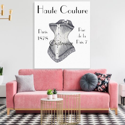 Haute Couture Corset Thunder_Cove Leinwanddruck (Insitu (Wohnzimmer))