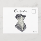 Haute Couture Corset Thunder_Cove Postkarte (Rückseite)
