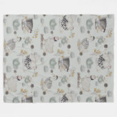 Haute Couture Ducks & Chicken Baby Fleecedecke (Vorderseite (Horizontal))