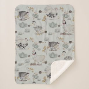 Haute Couture Ducks & Chicken Baby Sherpadecke