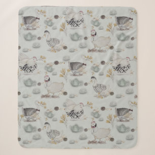 Haute Couture Ducks & Chicken Baby Sherpadecke