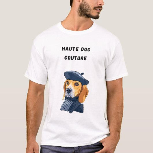 Haute dog Couture Funny Dog T-Shirt (Vorderseite)