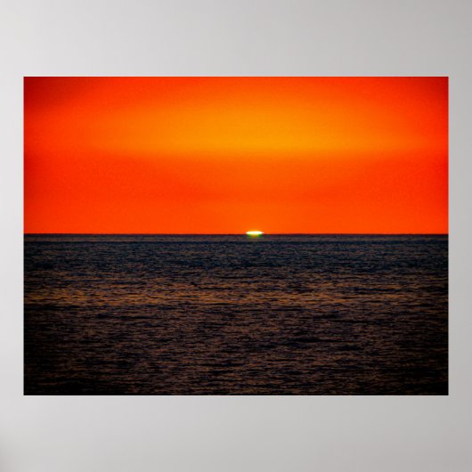 Haute dunkelrote Maui Sonnenuntergang Poster (Vorne)