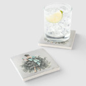 Haute Glam Gown, Tiff Blue Bow und Shades Steinuntersetzer (Seitenansicht)