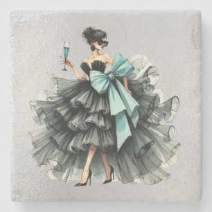 Haute Glam Gown, Tiff Blue Bow und Shades Steinuntersetzer