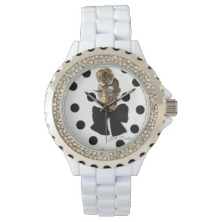 HAUTE Polka Dot Watch Kristall White Armbanduhr