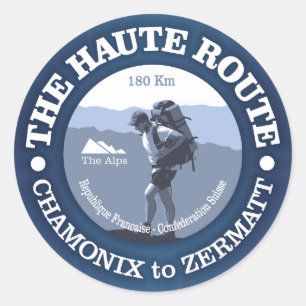 Haute Route Runder Aufkleber