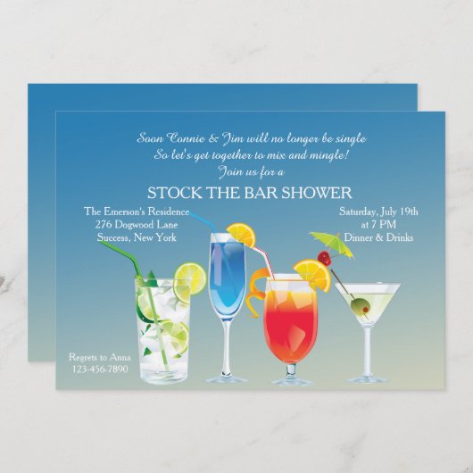 Haute trinkt Einladung (Vorne/Hinten)